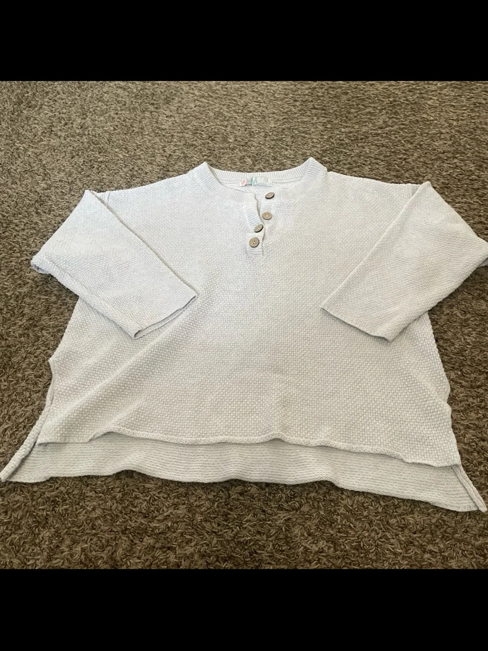 free people beach Hailee waffle, knit texture, sweat sweater, size, medium